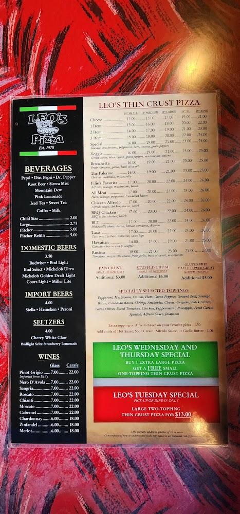 Leo's Pizza Menu image 4